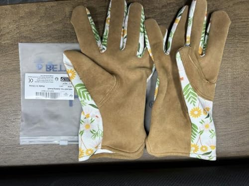 HANDLANDY Rose Pruning Gloves for Men & Women, Long Thorn Proof Gardening Gloves, Breathable Pigskin Leather Gauntlet, Best Garden Gifts & Tools for Gardener