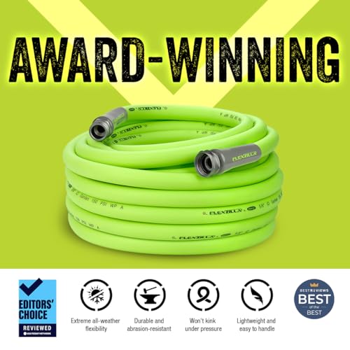 Flexzilla Garden Hose 5/8 in. x 50 ft, Heavy Duty, Lightweight, Drinking Water Safe, ZillaGreen - HFZG550YW-E