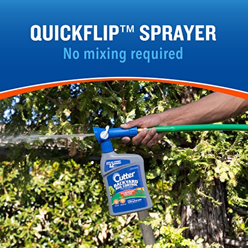 Cutter Backyard Bug Control Spray Concentrate, Mosquito Repellent, Kills Mosquitoes, Fleas & Listed Ants, 32 fl Ounce