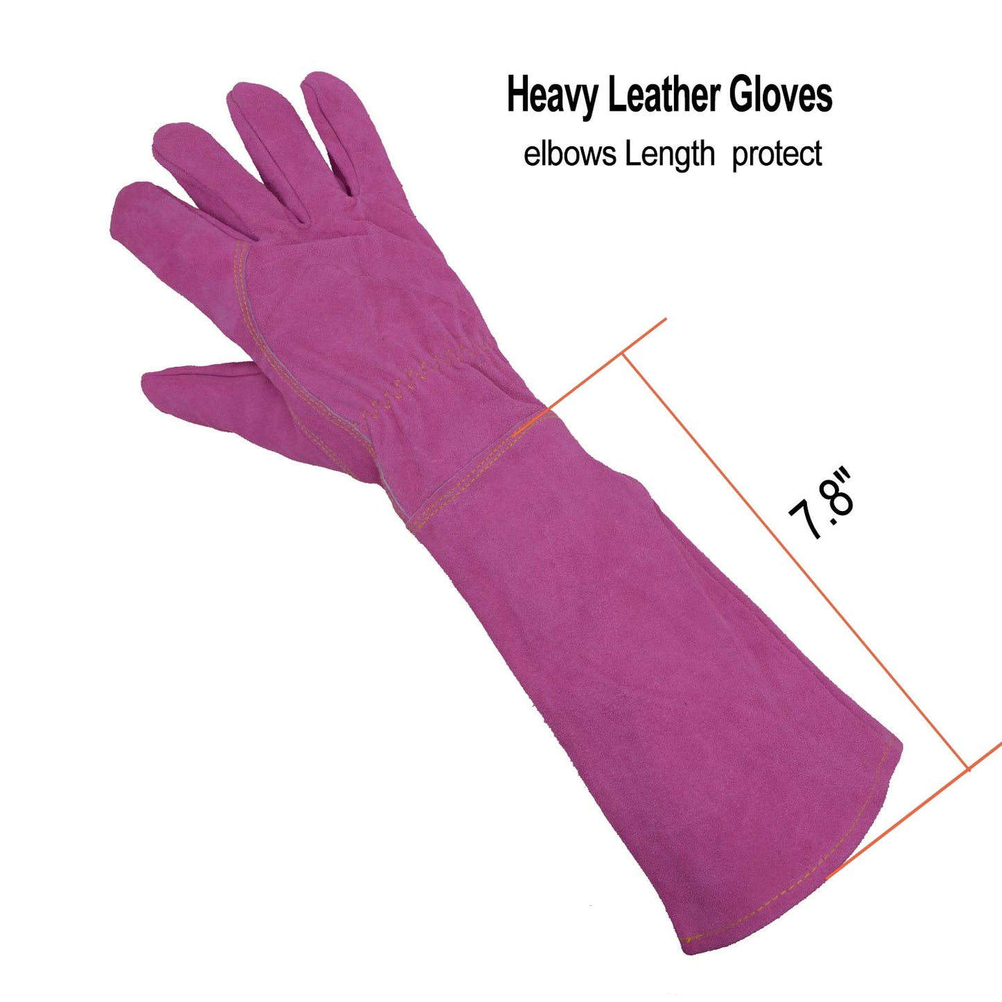 HANDLANDY Rose Pruning Gloves for Men & Women, Long Thorn Proof Gardening Gloves, Breathable Pigskin Leather Gauntlet, Best Garden Gifts & Tools for Gardener