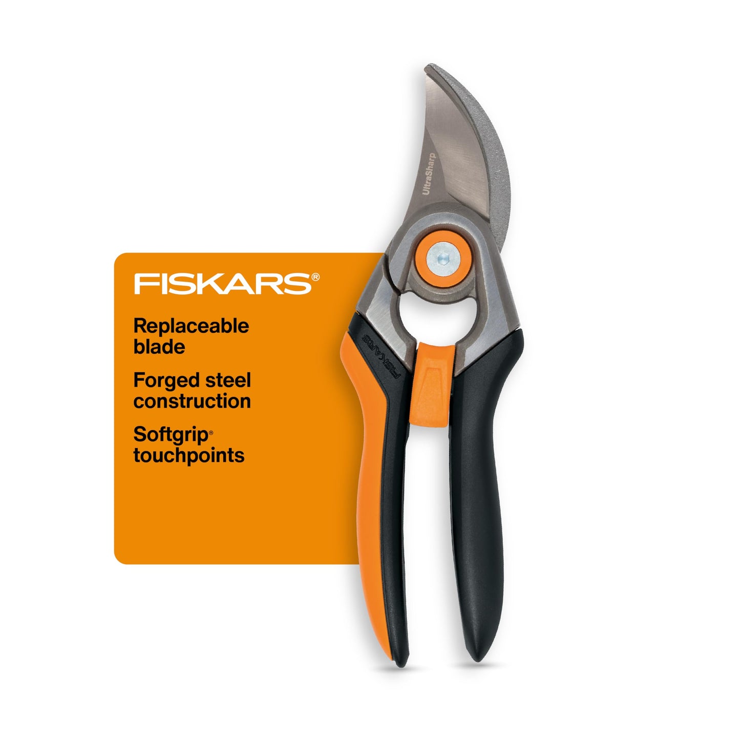 Fiskars Bypass Pruning Shears, 5/8-Inch Cut Capacity Garden Clippers, Gardening Scissors with Sharp, Rust Resistant Steel Blade