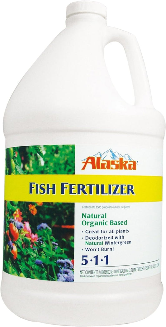 Alaska Fish Emulsion Fertilizer 5-1-1 Concentrate 1 Gallon (Packaging may vary)