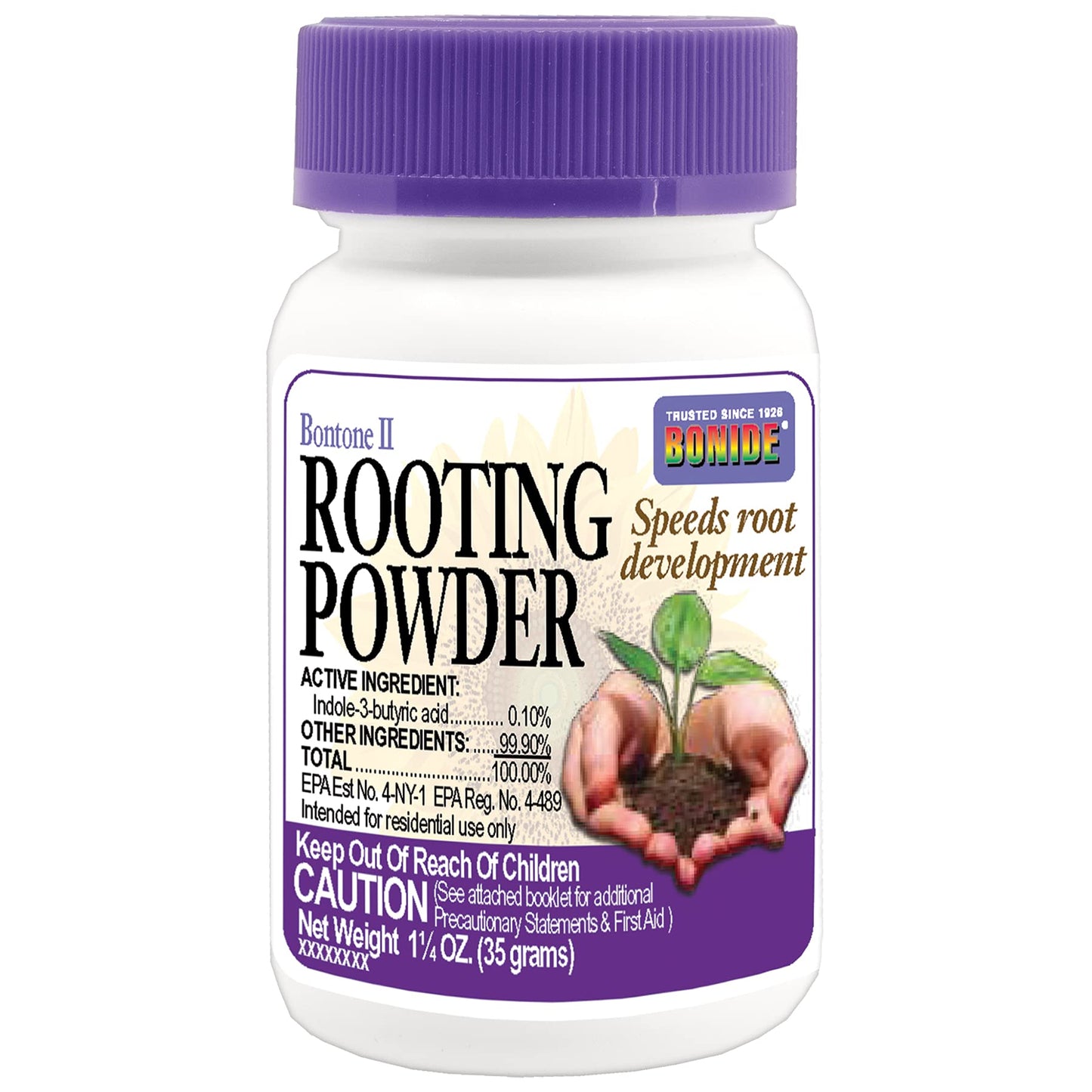 Bonide Bontone II Rooting Powder, 1.25 oz Ready-to-Use Dust for Houseplants and Transplants Speeds Root Development