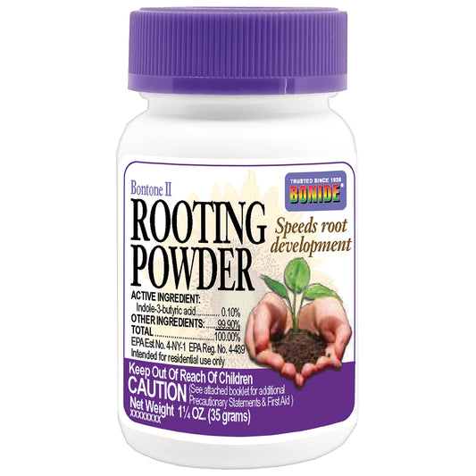 Bonide Bontone II Rooting Powder, 1.25 oz Ready-to-Use Dust for Houseplants and Transplants Speeds Root Development