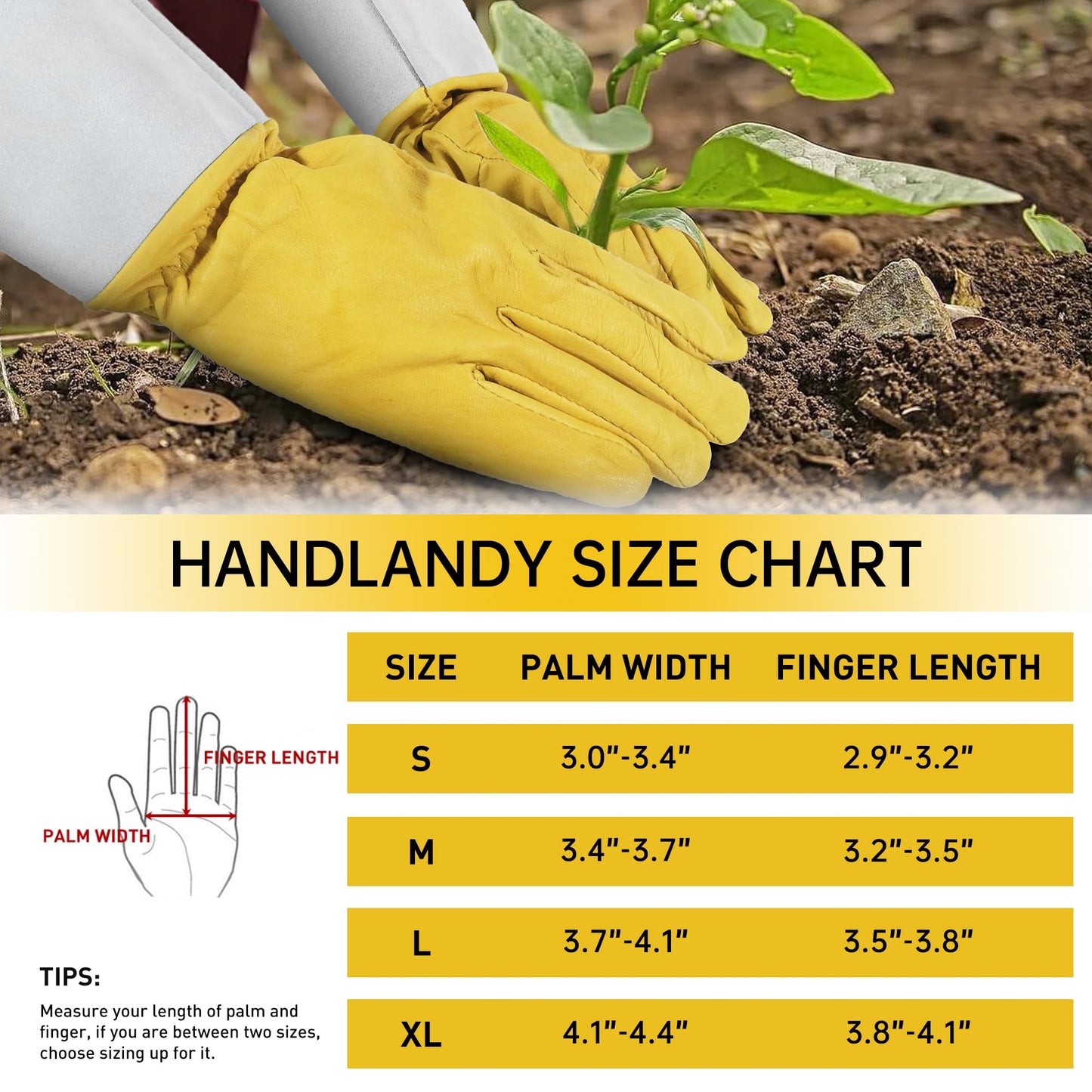 HANDLANDY Rose Pruning Gloves for Men & Women, Long Thorn Proof Gardening Gloves, Breathable Pigskin Leather Gauntlet, Best Garden Gifts & Tools for Gardener