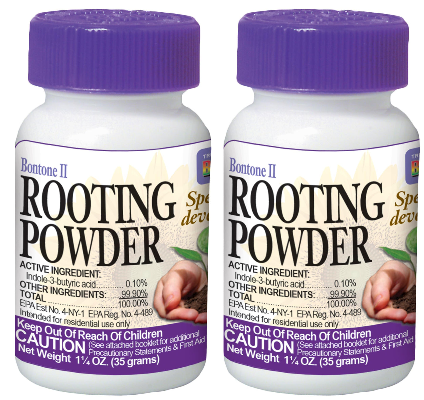 Bonide Bontone II Rooting Powder, 1.25 oz Ready-to-Use Dust for Houseplants and Transplants Speeds Root Development