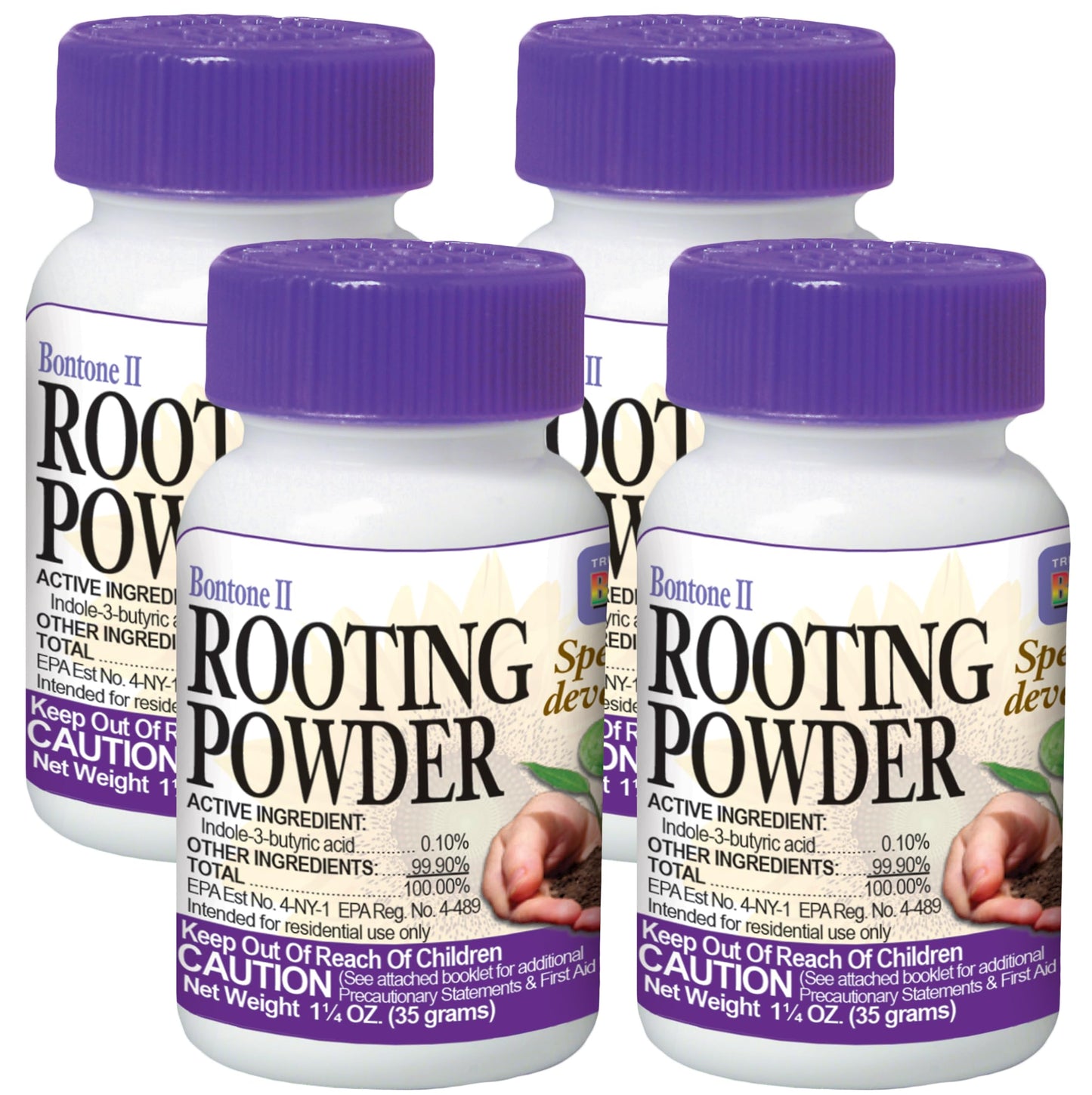 Bonide Bontone II Rooting Powder, 1.25 oz Ready-to-Use Dust for Houseplants and Transplants Speeds Root Development